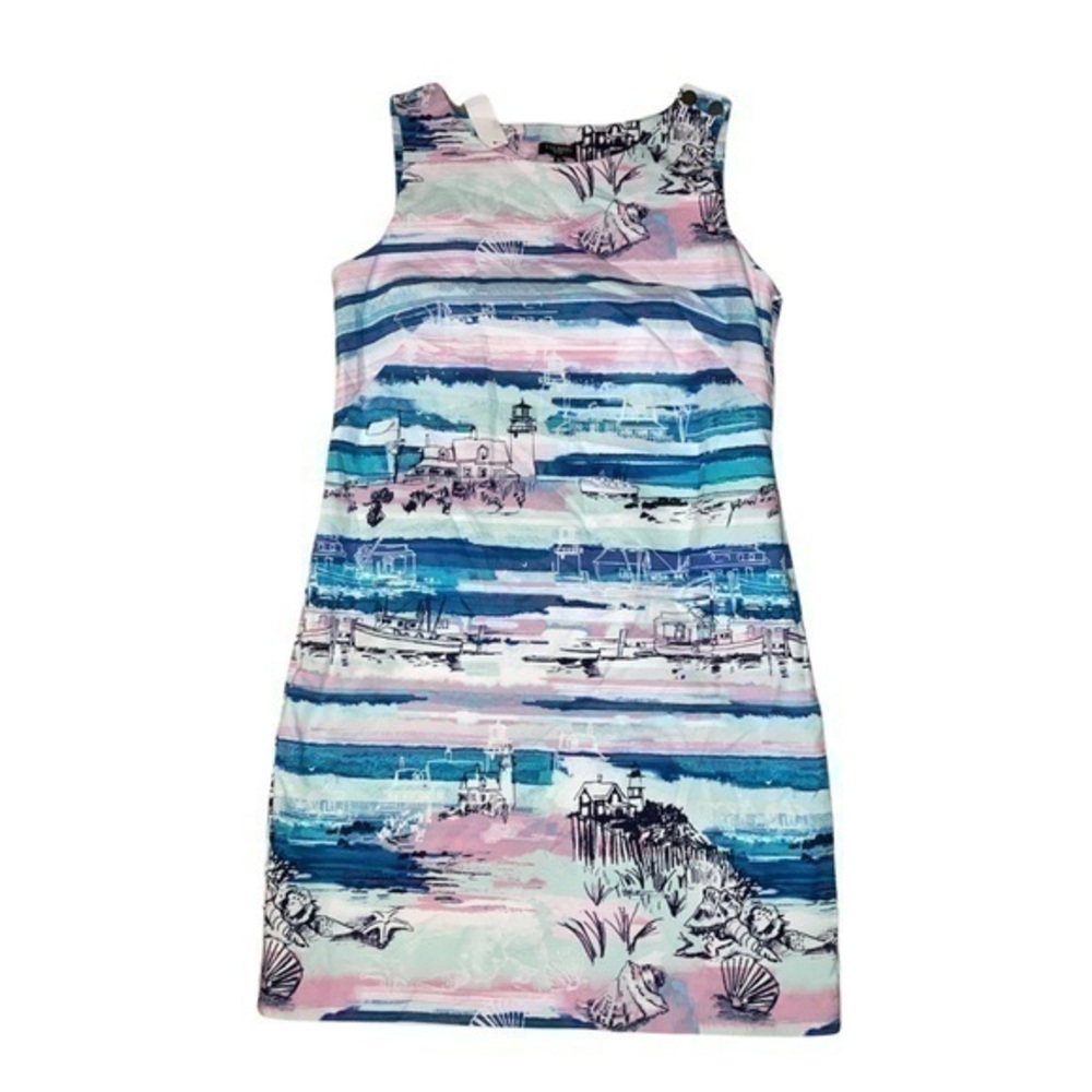 Talbots seaside Harbour beach lighthouse ocean cruise sailing dress nwt new